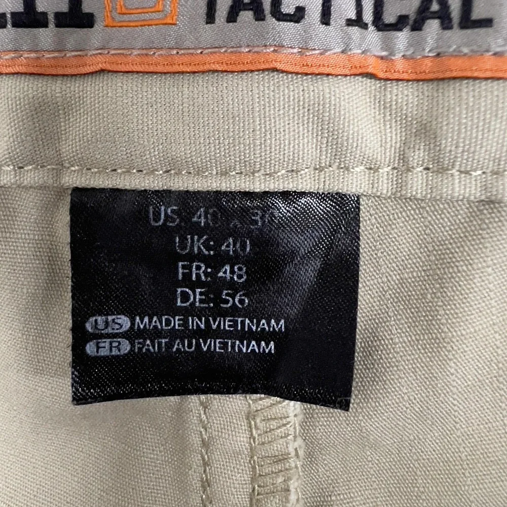 5.11 Tactical Pants Mens 40x30 Tan Cargo Ripstop Utility Outdoor Hiking Workwear